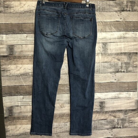 Democracy Jeans Womens Size 8 Blue AB Solution Stretch Distressed - Picture 2 of 10